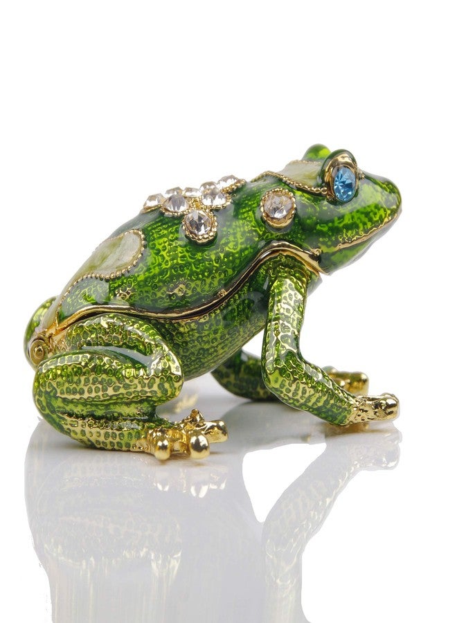 SEVENBEES Hand Painted Crystal Frog Figurine Gift Idea Decorative Jewelry Boxes Hinged Trinket Box - Mothers Day Gifts - Image 2